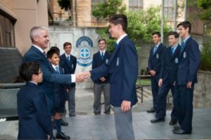 St Mary's Cathedral College Sydney students receiving and award