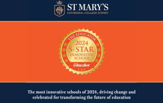 Graphic showcasing St Mary's recognition in The Educator’s 5-Star Innovative Schools 2024 awards